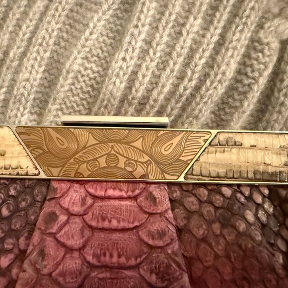 Vintage Prada Python  with lizard handle and trim handbag - Picture 9 of 10